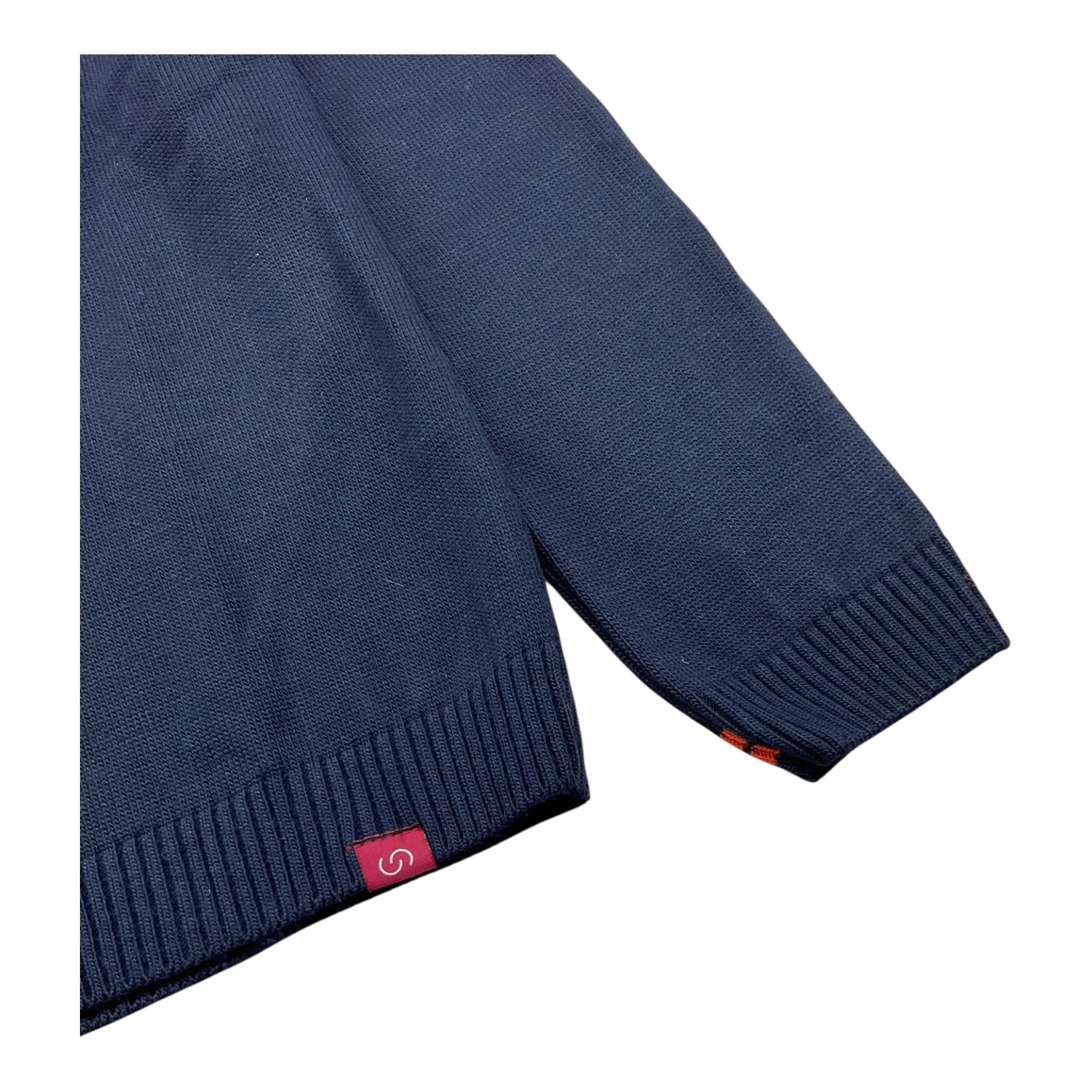 SIVIGLIA maglia girocollo tinta unita con logo Blu notte per Bambino SVJSW16057 BLU NOTTE SIVIGLIA