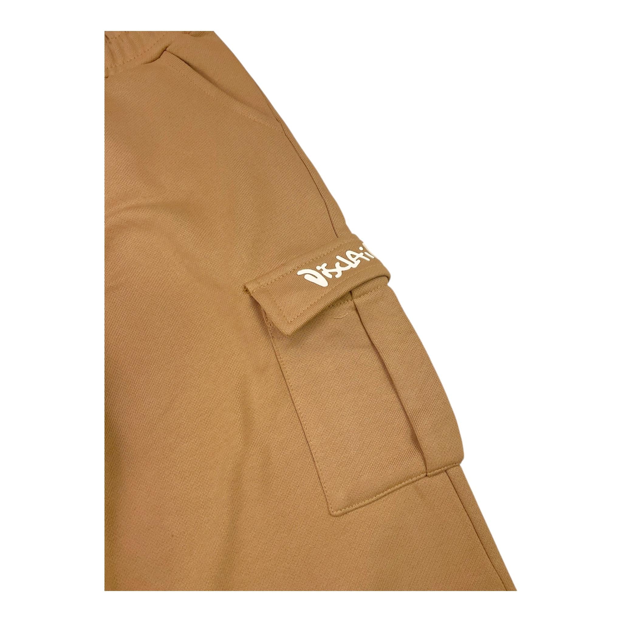 DISCLAIMER pantalone modello tuta tinta unita con stampa Cammello per Bambino 24IDK58228X CAMMELLO DISCLAIMER