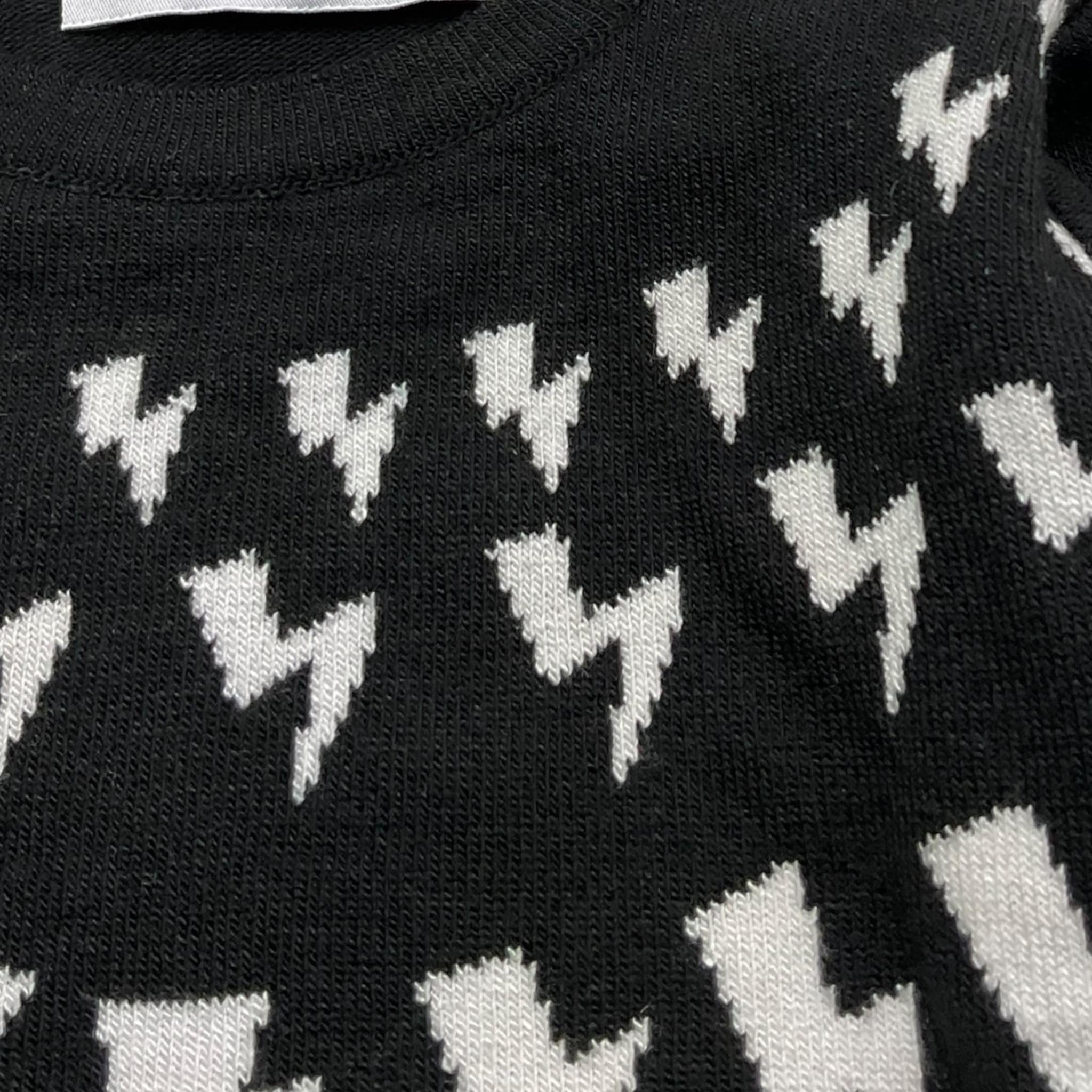 VICTOR DJARD maglia girocollo tinta unita con stampa Nero per Neonato MAG1223 NERO VICTOR DJARD