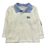 LE BEBE' polo manica lunga tinta unita con colletto in contrasto Bianco per Neonato LBB5179 BIANCO LE BEBE'