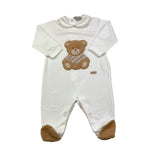 MARLU' tutina tinta unita con stampa Bianco per Neonato IB6114 BIANCO MARLU'