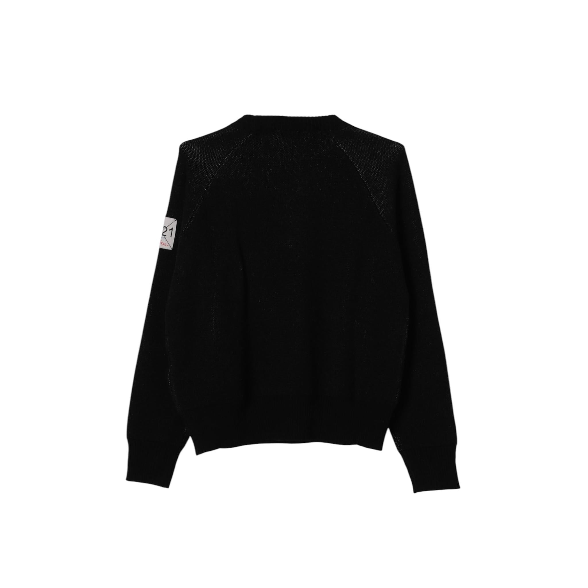 N°21 maglia tinta unita con stampa Nero per Bambino N21950 NERO N°21