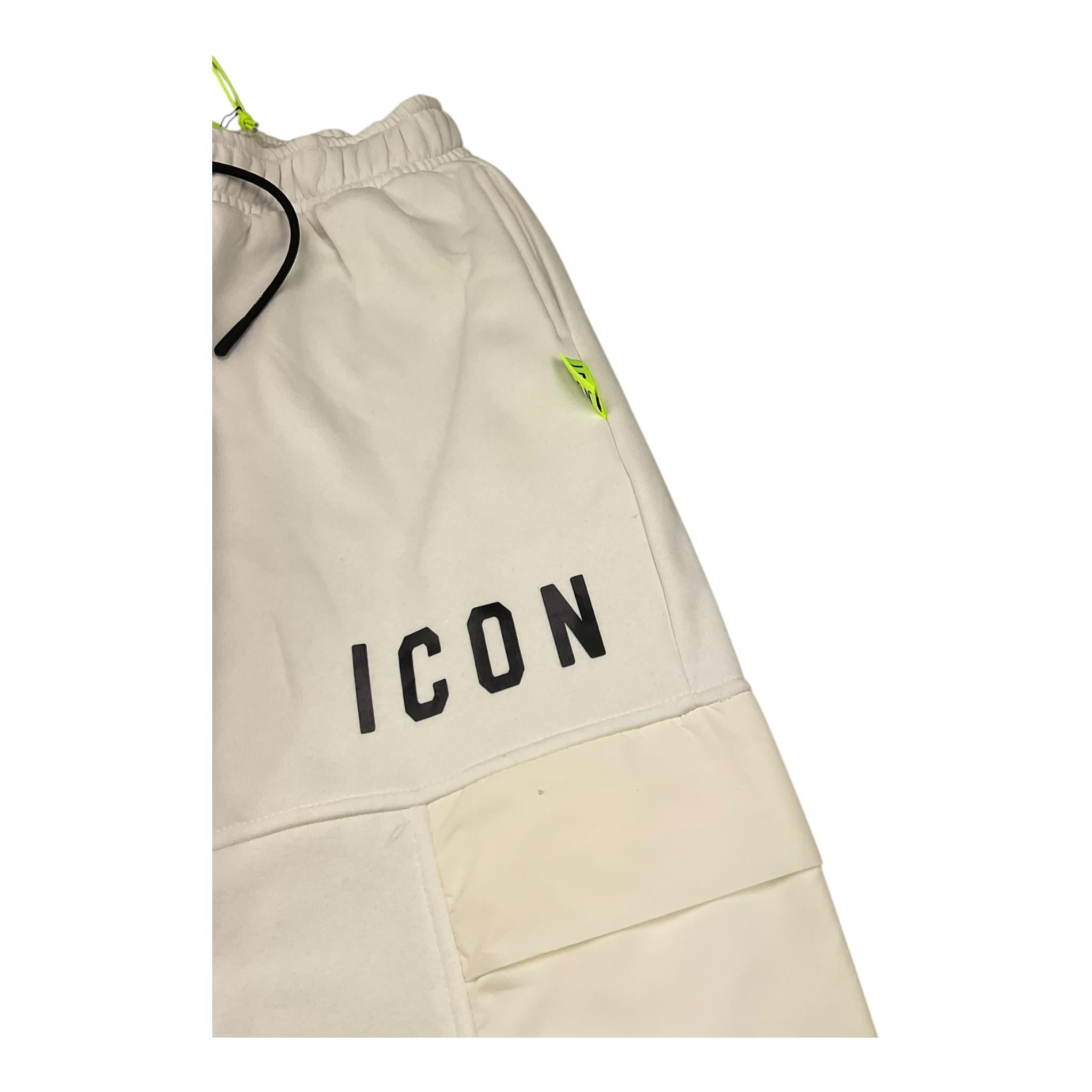 ICON pantalone tuta tinta unita con logo Bianco per Bambino IBSP00360 BIANCO ICON