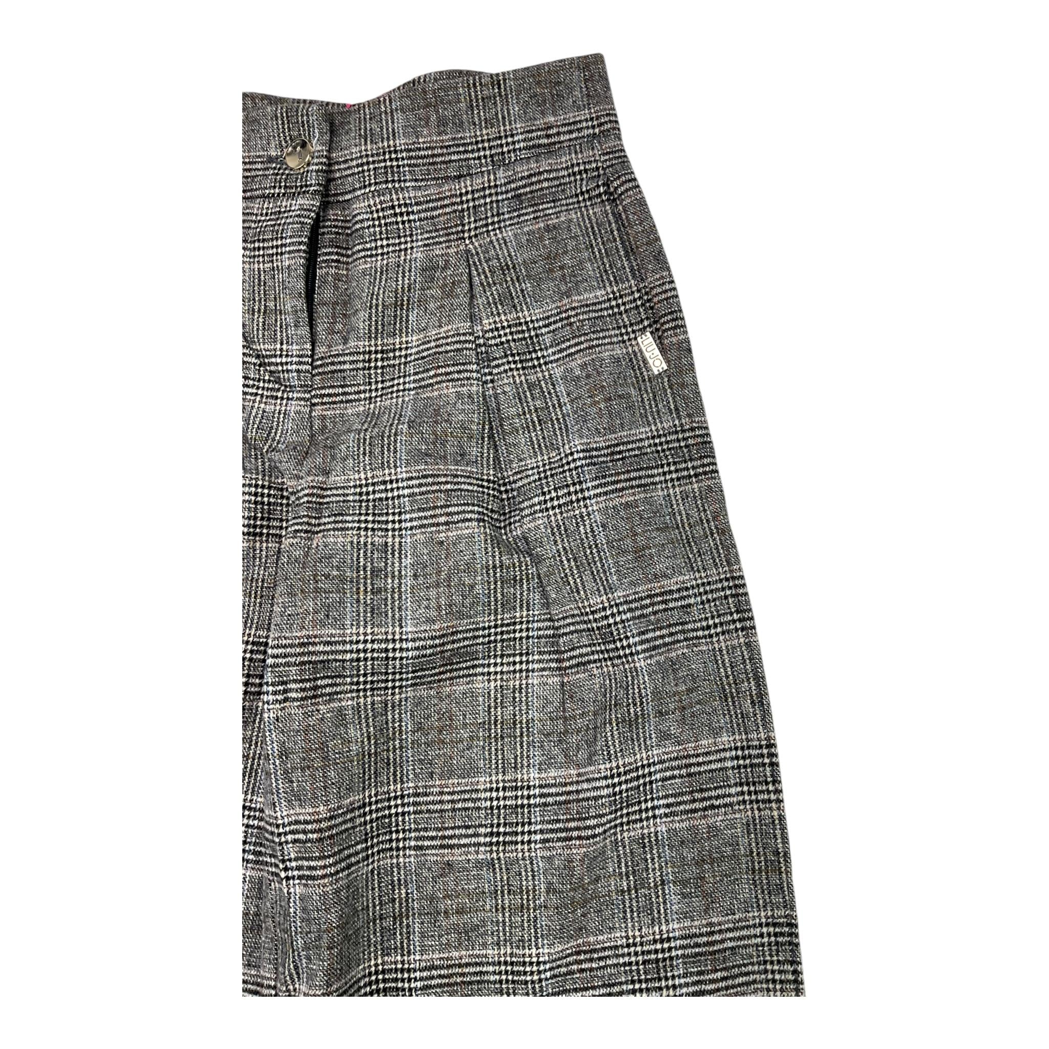 LIU JO pantalone tinta unita modello a palazzo Grigio per Bambina GF3164 GRIGIO LIU JO