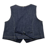 PLEASE gilet in denim tinta unita Blu per Bambina JH13121G66 BLU PLEASE