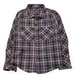 NEVER TOO camicia manica lunga fantasia quadri Blu per Bambino NT1793B BLU NEVER TOO