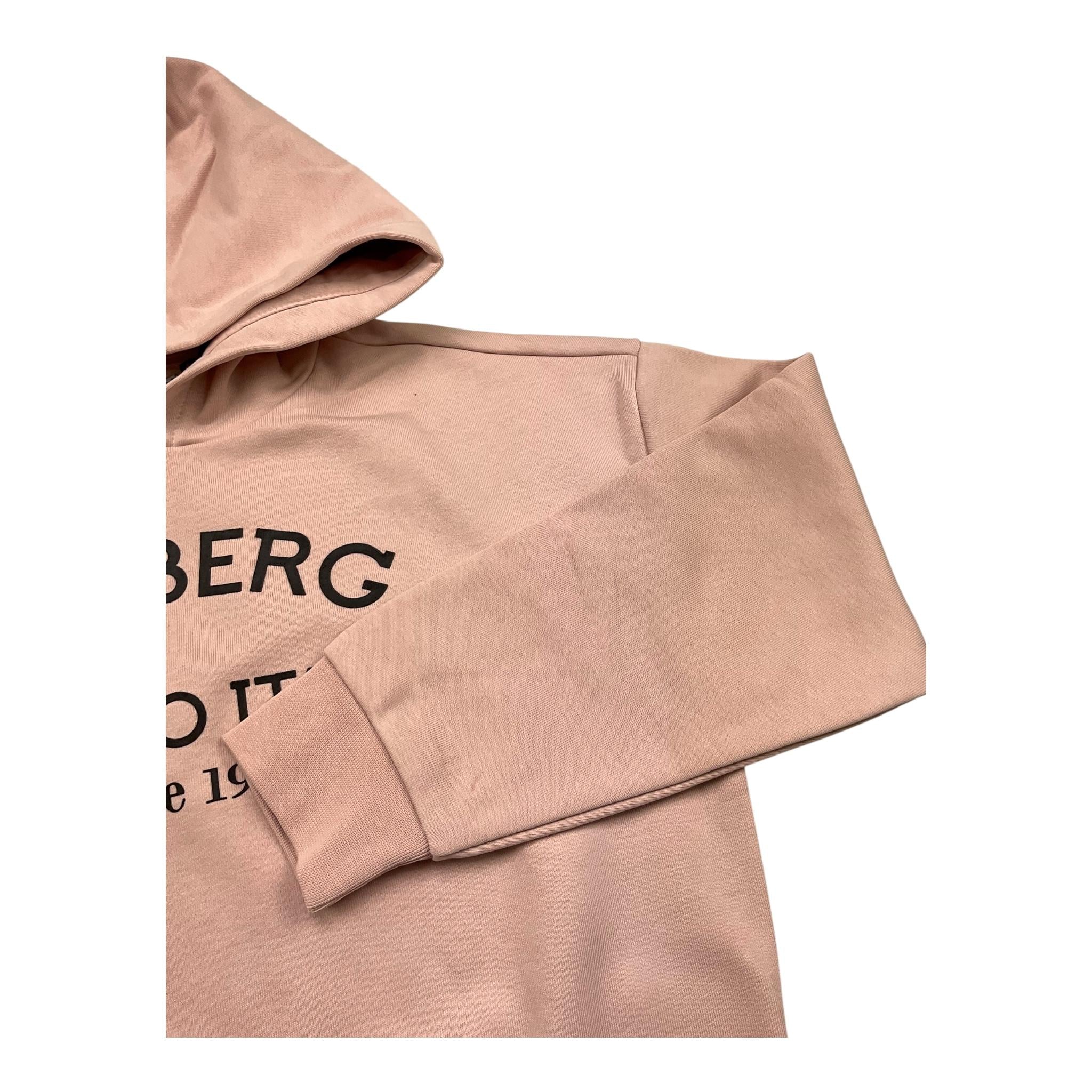 ICEBERG felpa chiusa con cappuccio tinta unita con stampa logo Rosa per Bambina MFICE5336JXXX ROSA ICEBERG
