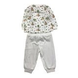 MOSCHINO completo 2pz tinta unita shirts-pantalone con fantasia Bianco per Neonato MZK02F BIANCO MOSCHINO