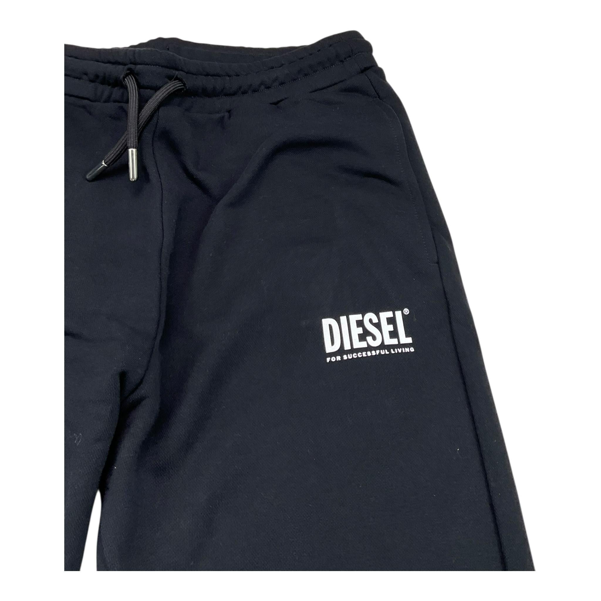 DIESEL pantalone tuta tinta unita con stampa Nero per Bambino 00J4X8 NERO DIESEL