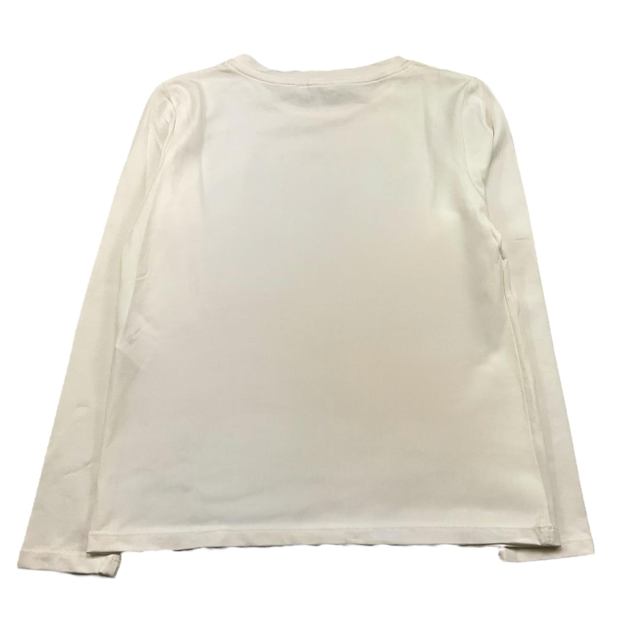 LU LU BY MISS GRANT shirt girocoll tinta unita con stampa Panna per Bambina LL3337 PANNA LU LU BY MISS GRANT