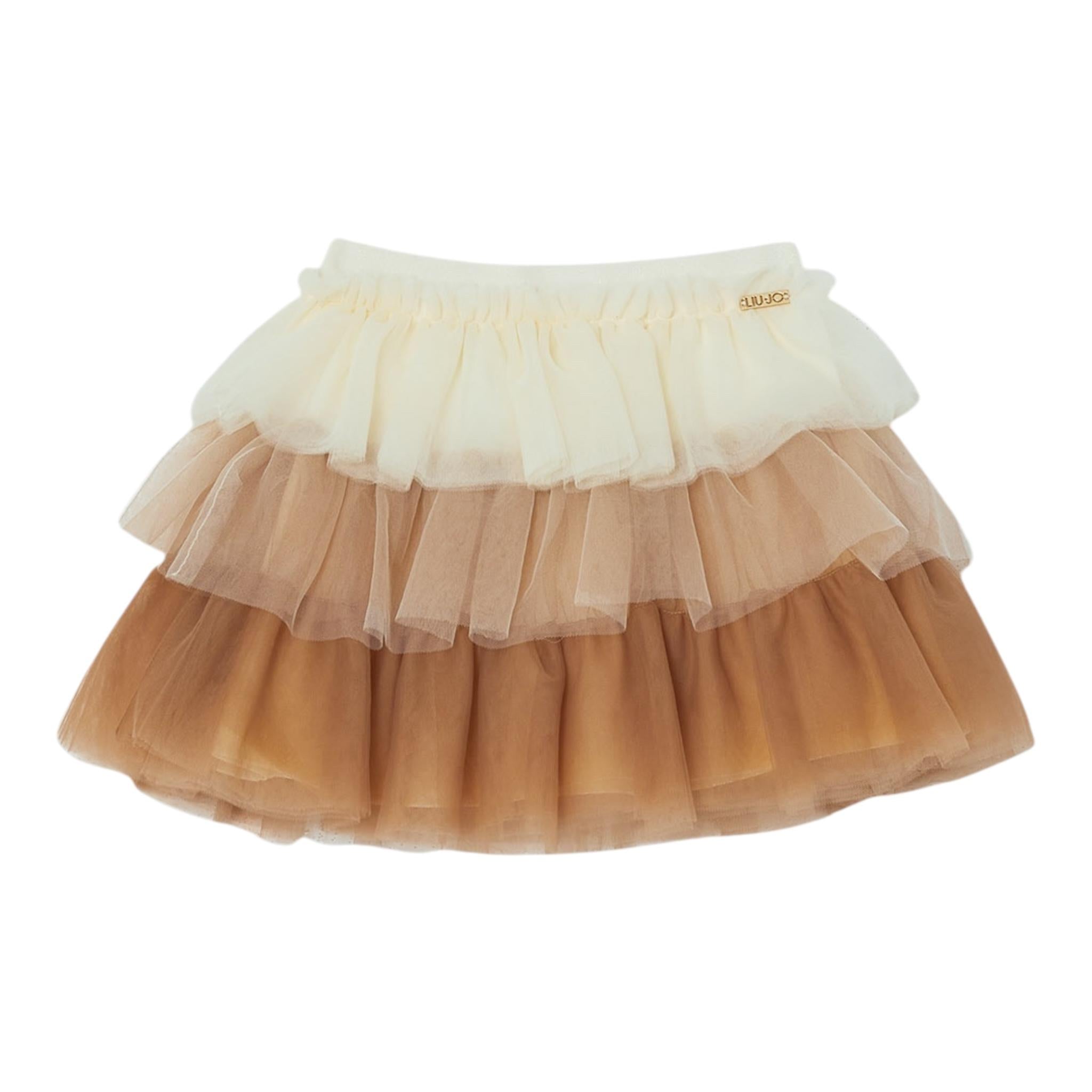 LIU JO gonna tricolore con tulle Panna per Neonata KF4047N PANNA LIU JO