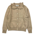 SAINT BARTH cardigan tinta unita con bottoni Fango per Bambina ORA0001 FANGO SAINT BARTH