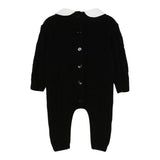 ELISABETTA FRANCHI tutina in maglia tinta unita con colletto in contrasto Nero per Neonata ENTU117 NERO ELISABETTA FRANCHI