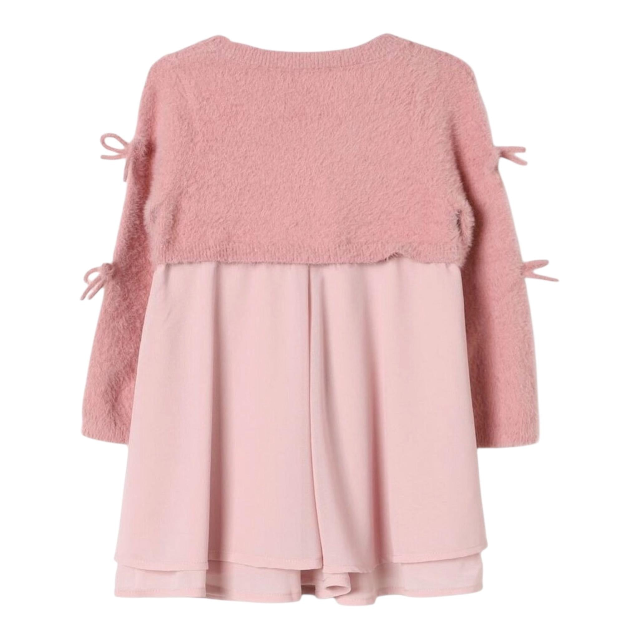 LIU JO abito manica lunga tinta unita Rosa per Bambina KF4097X ROSA LIU JO