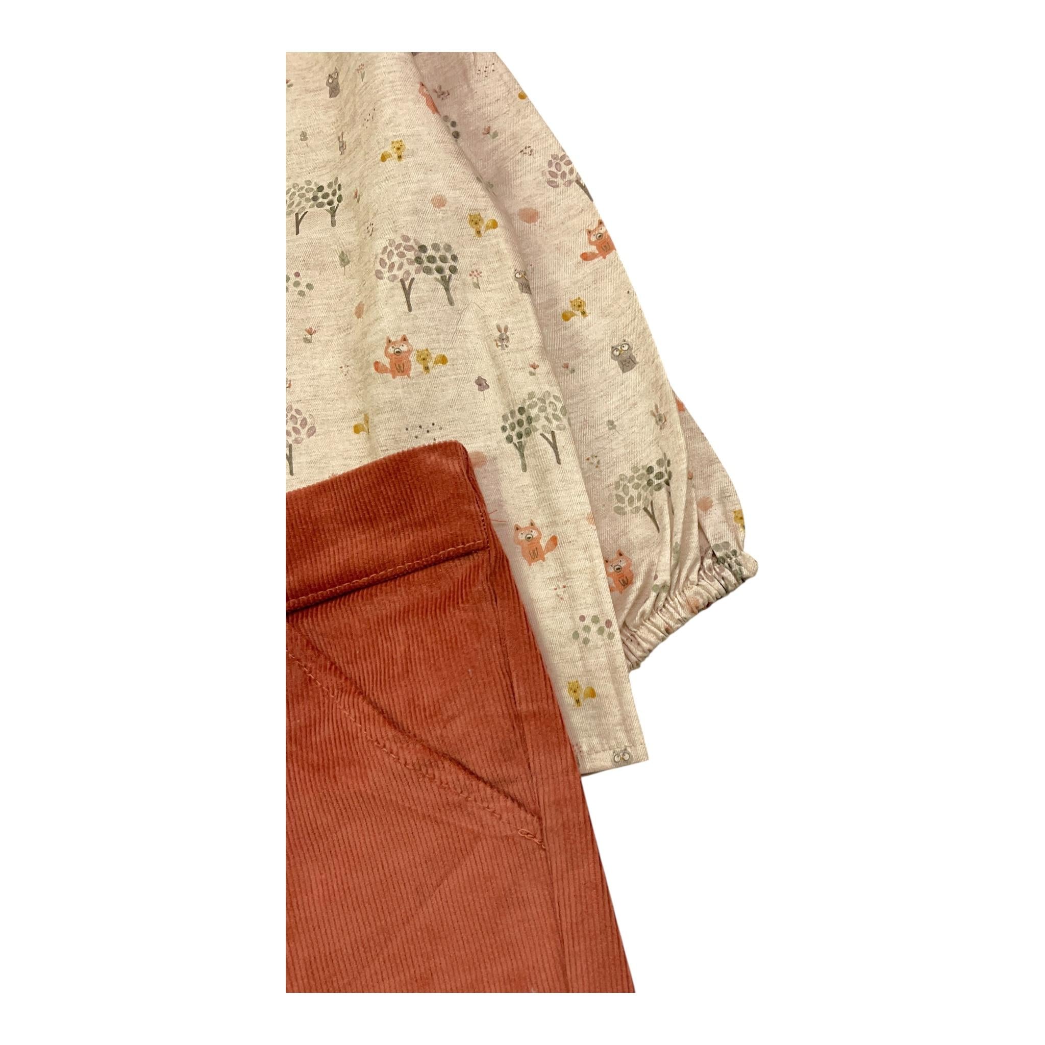 CALAMARO completo 2pz camicia-pantalone bicolore Beige per Neonato 11072 BEIGE CALAMARO