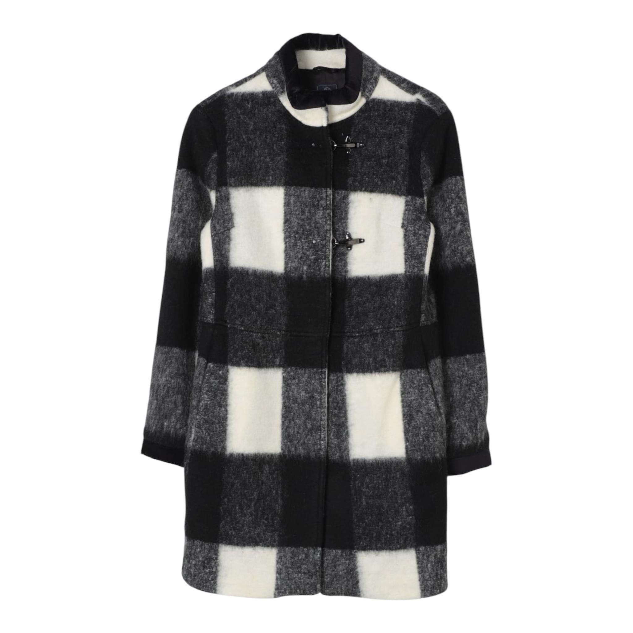 FAY cappotto bicolore con fantasia a quadri Bianco/nero per Bambino FV2A00 BIANCO/NERO FAY