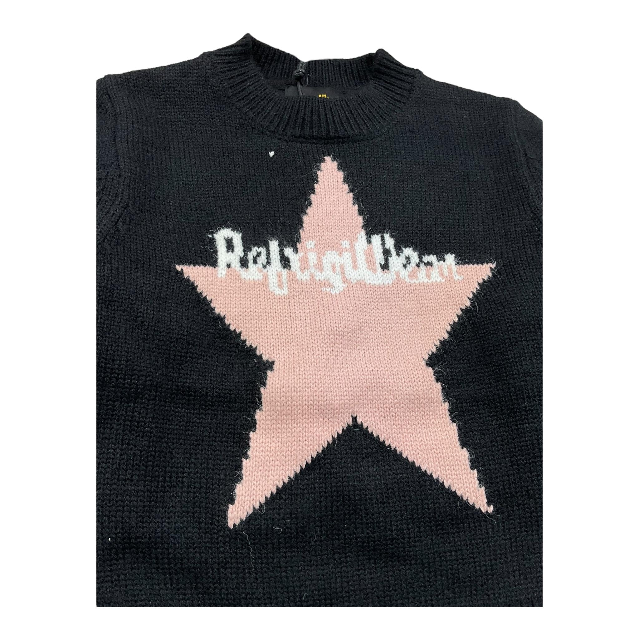 REFRIGIWEAR maglia girocollo tinta unita modello crop Nero per Bambina RWG161 NERO REFRIGIWEAR