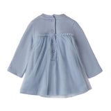 MINI BANDA abito tinta unita con tulle e applicazioni Azzurro per Neonata 3A769 AZZURRO MINI BANDA