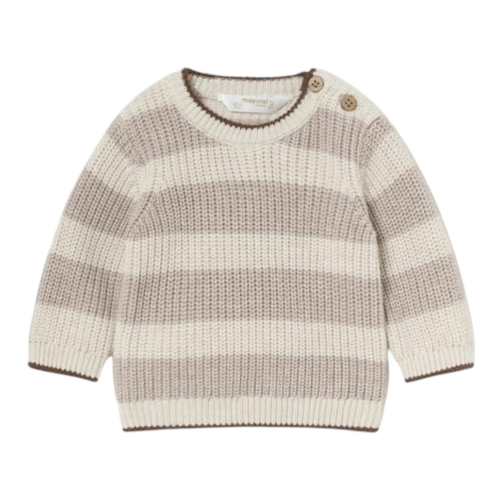 MAYORAL maglia tinta unita con fantasia a righe Panna per Neonato 2307 PANNA MAYORAL