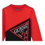 GUESS felpa girocollo tinta unita con stampa Rosso per Neonato N4YQ04KA6R4N ROSSO GUESS