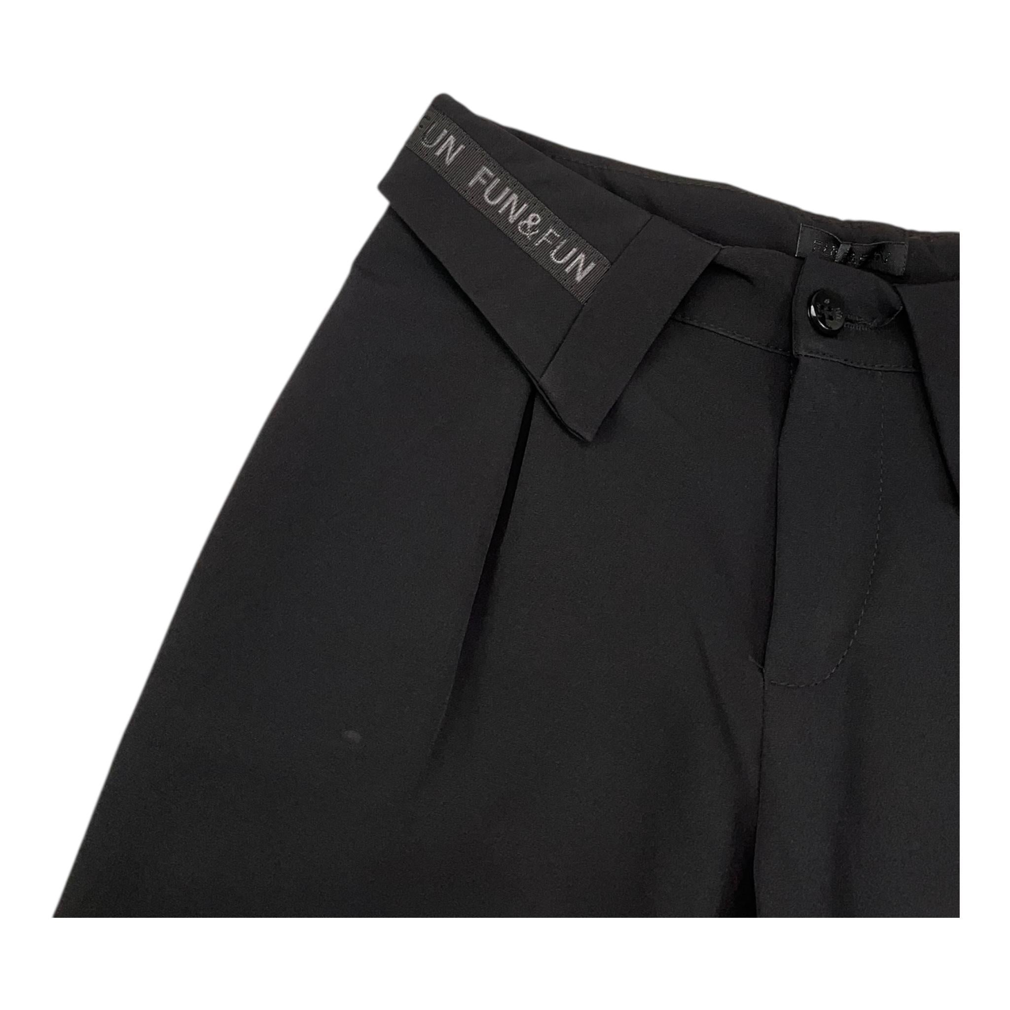 FUN & FUN pantalone tinta unita con loghi Nero per Neonata FNBPT12597N NERO FUN & FUN