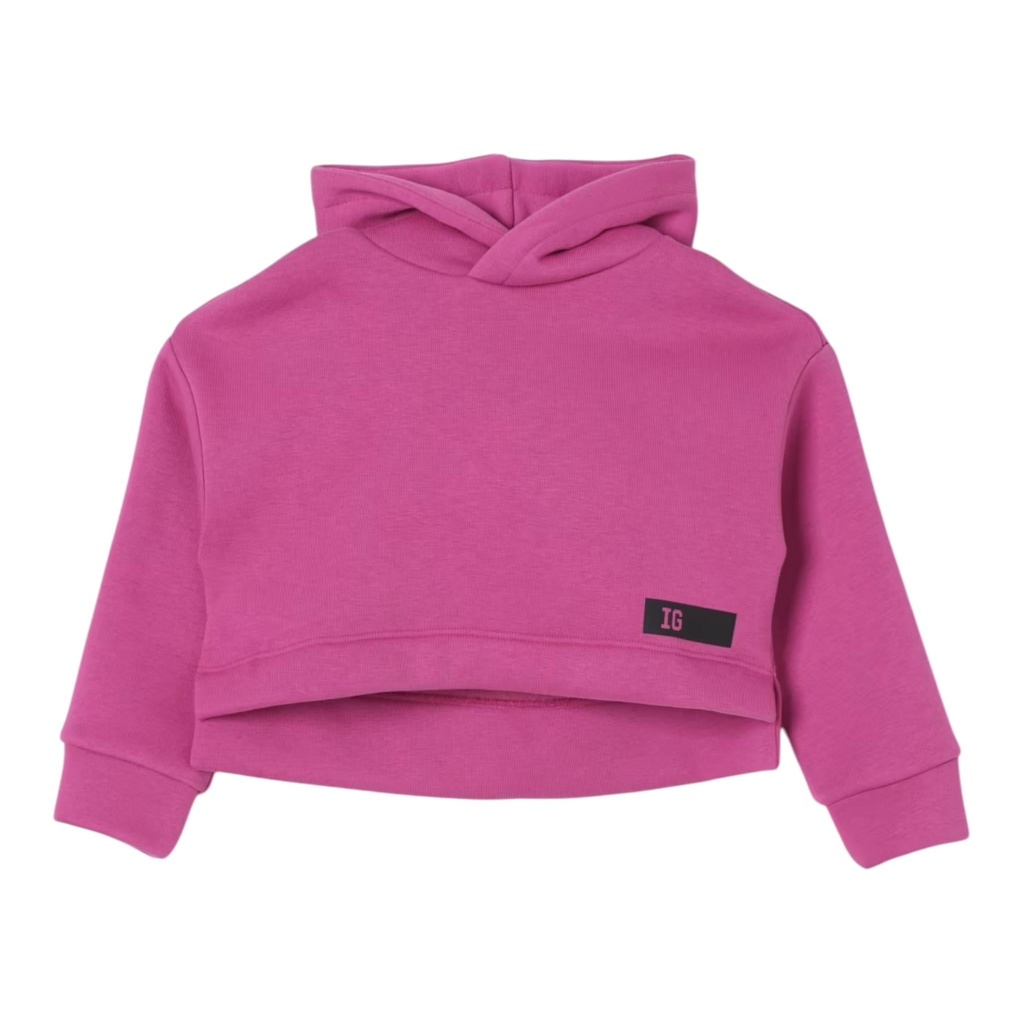 IL GUFO felpa chiusa con cappuccio tinta unita Rosa per Bambina A24MF272M0136 ROSA IL GUFO
