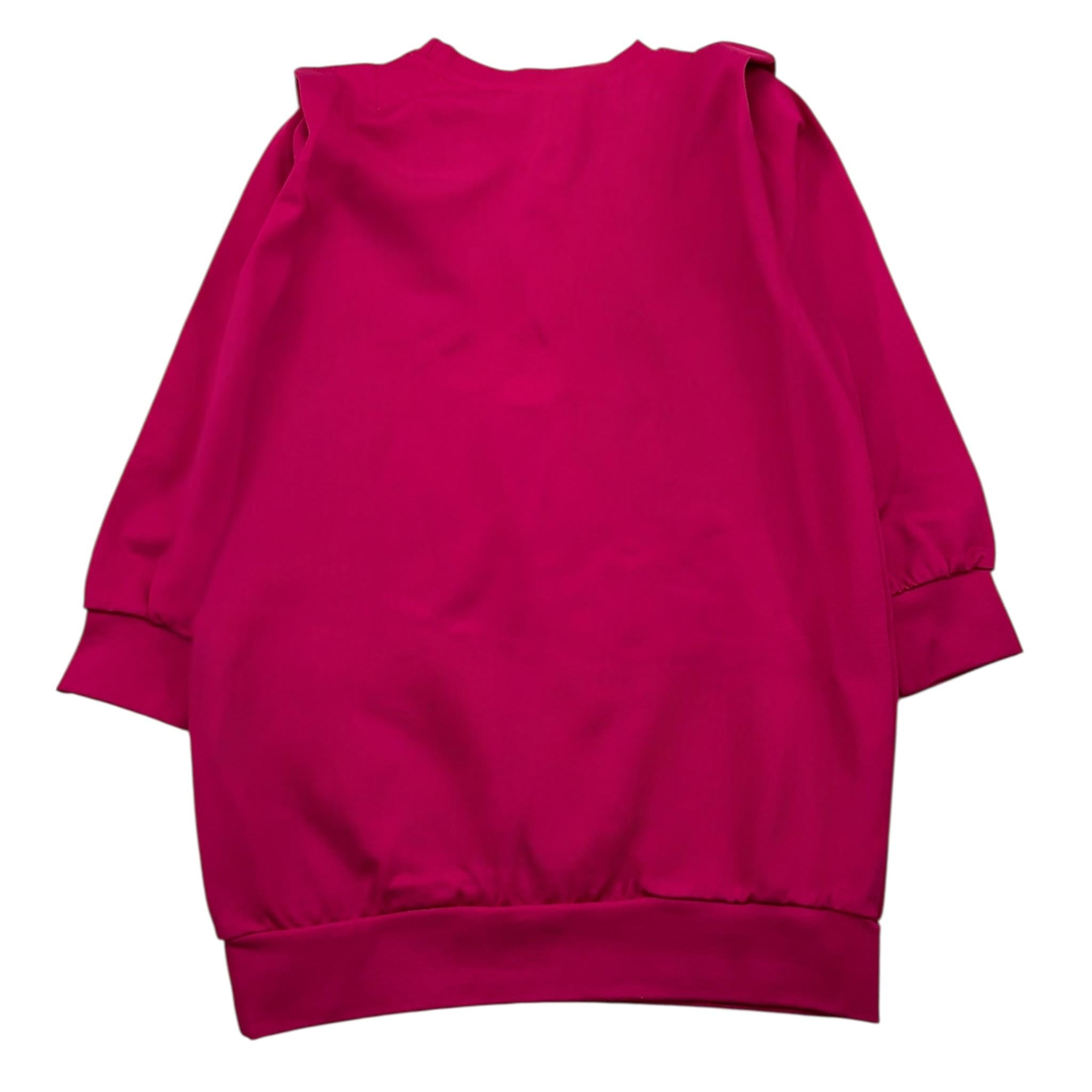 GAELLE abito modello felpa tinta unita con stampa Fuxia per Bambina 2741V00408X FUXIA GAELLE