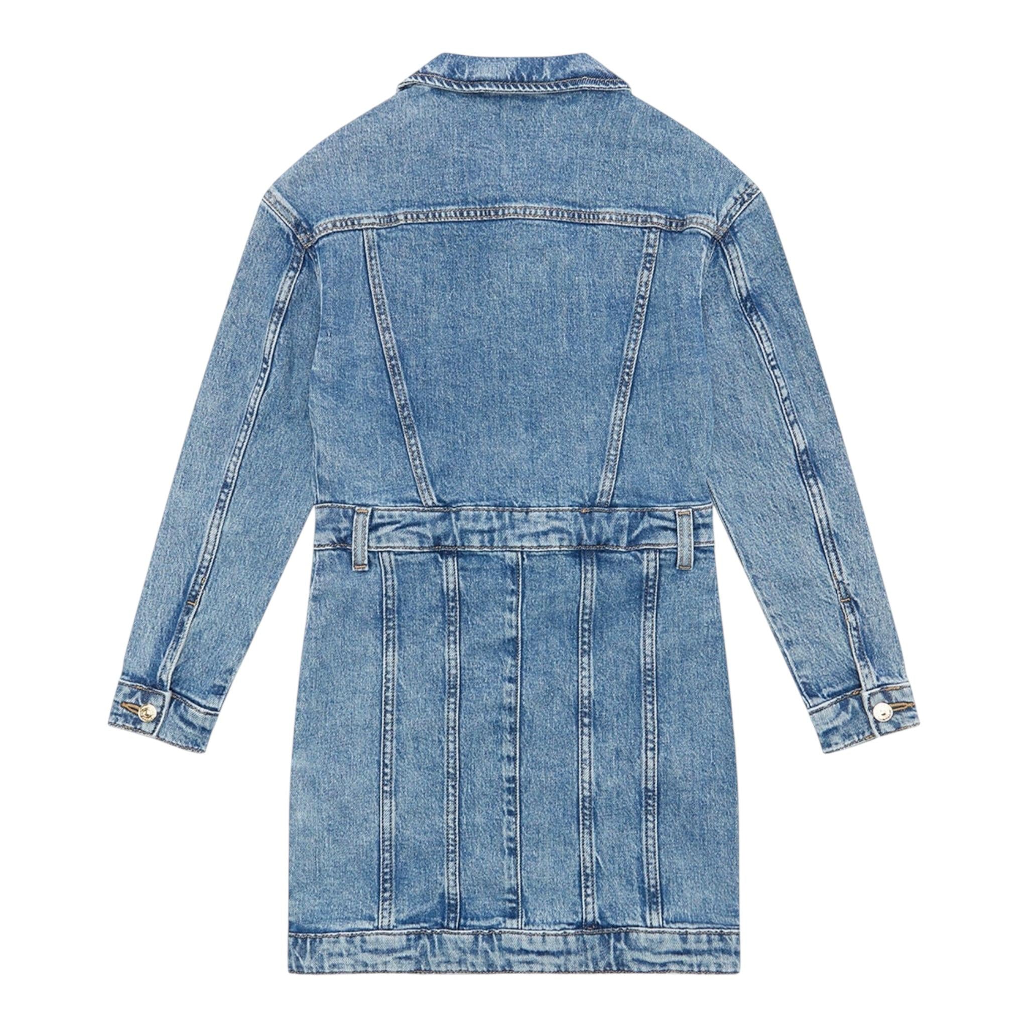 GUESS abito in denim tinta unita manica lunga Azzurro per Bambina J4YK26D4WF0X AZZURRO GUESS