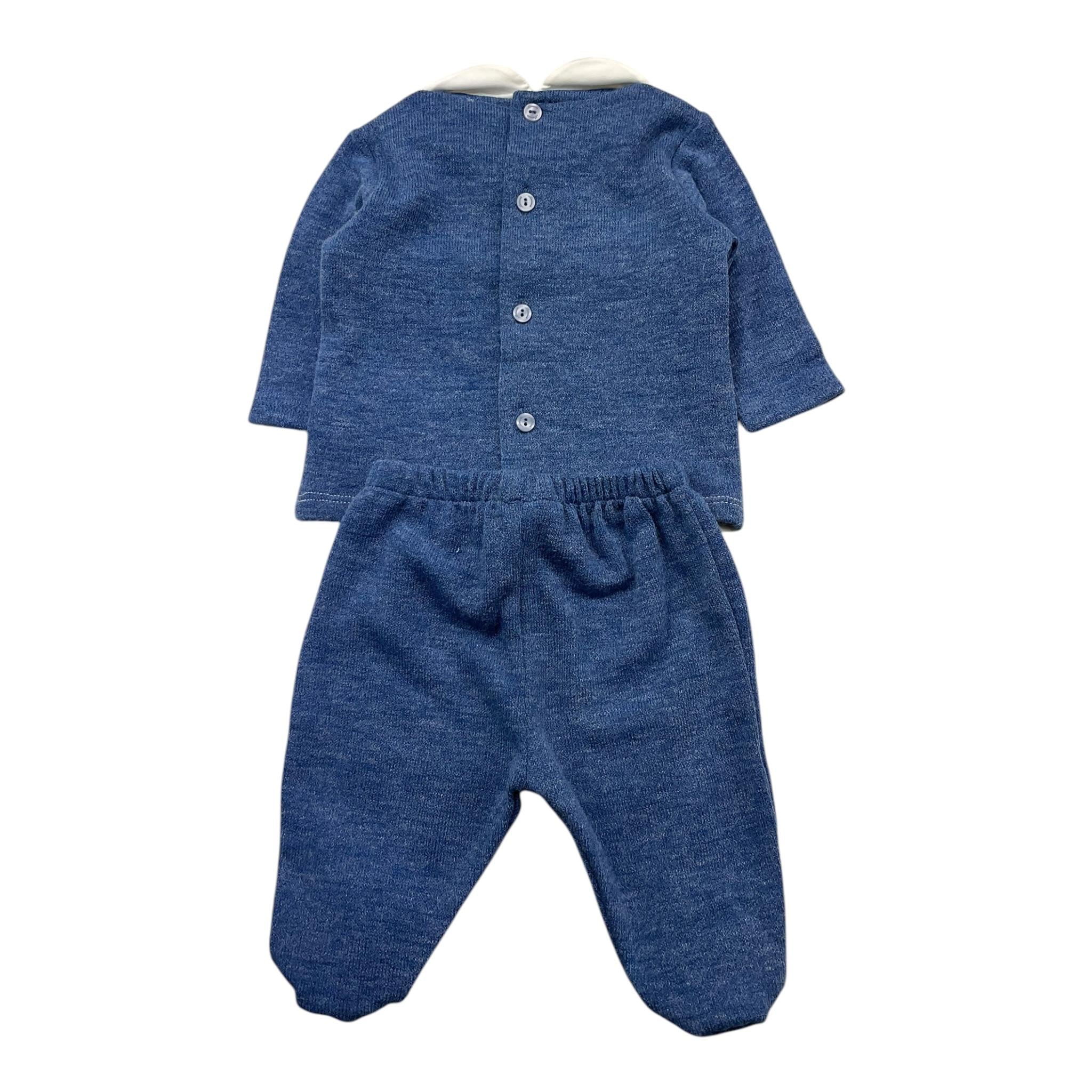 NINNAOH completo maglia-ghettina tinta unita Blu per Neonato I24201C BLU NINNAOH