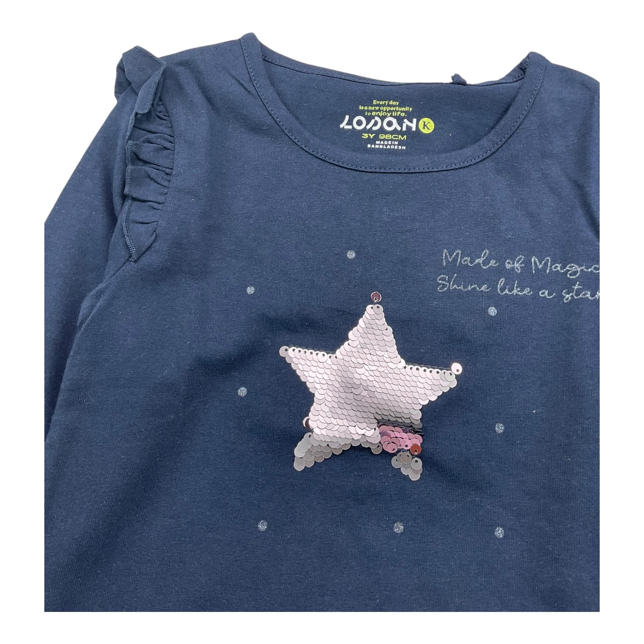 LOSAN shirt girocollo tinta unita cn stella Blu per Bambina 51033259702018 BLU LOSAN