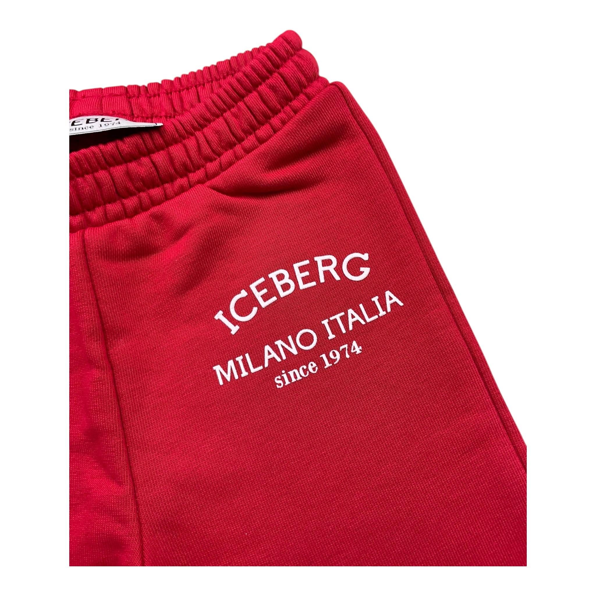 ICEBERG completo 2pz tinta unita felpa-pantalone Rosso per Neonato COMICE5300B ROSSO ICEBERG