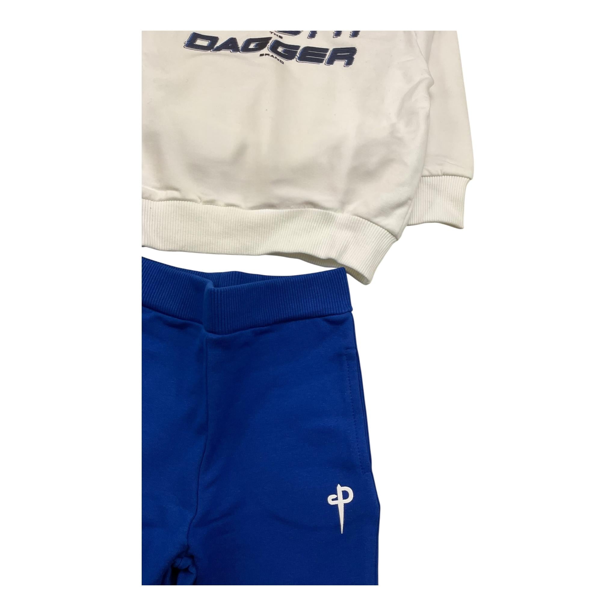 CESARE PACIOTTI completo bicolore 2pz felpa-pantalone Bianco/blu per Neonato COMP4317B BIANCO/BLU CESARE PACIOTTI