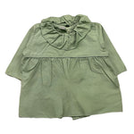 ZERO AMPERE camicia manica lunga tinta unita con colletto Verde per Neonata RIO VERDE ZERO AMPERE