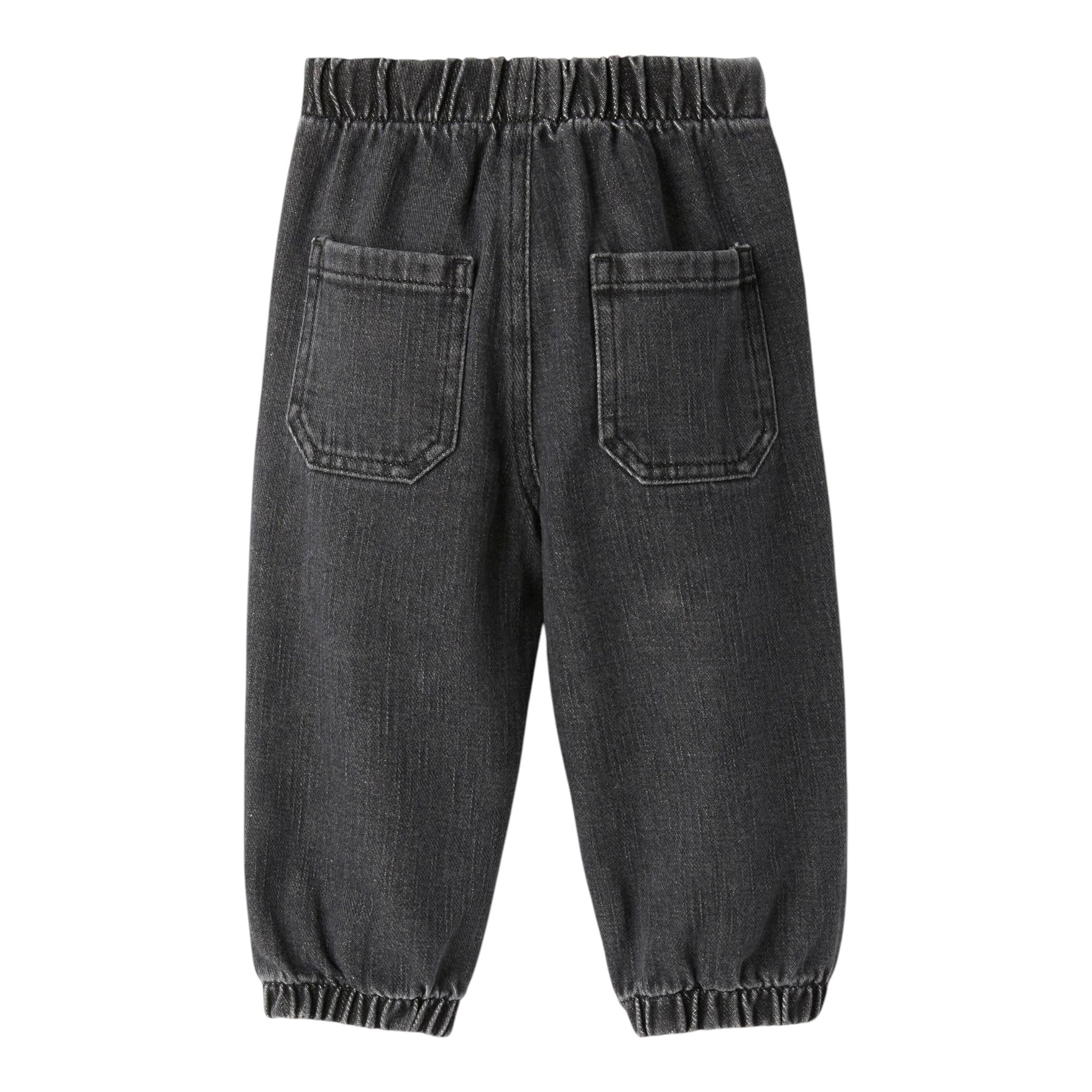 IL GUFO jeans tinta unit con elastico in vita Nero per Neonato A24PL427J0048NX NERO IL GUFO