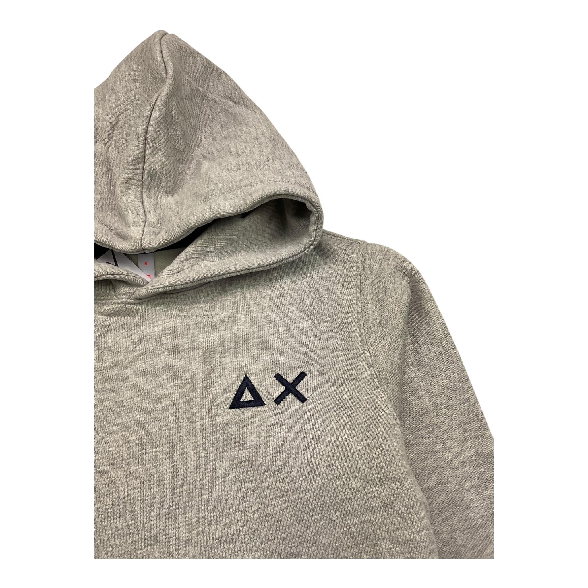 SUN68 felpa con cappuccio tinta unita con logo Grigio per Bambino F44304X GRIGIO SUN68