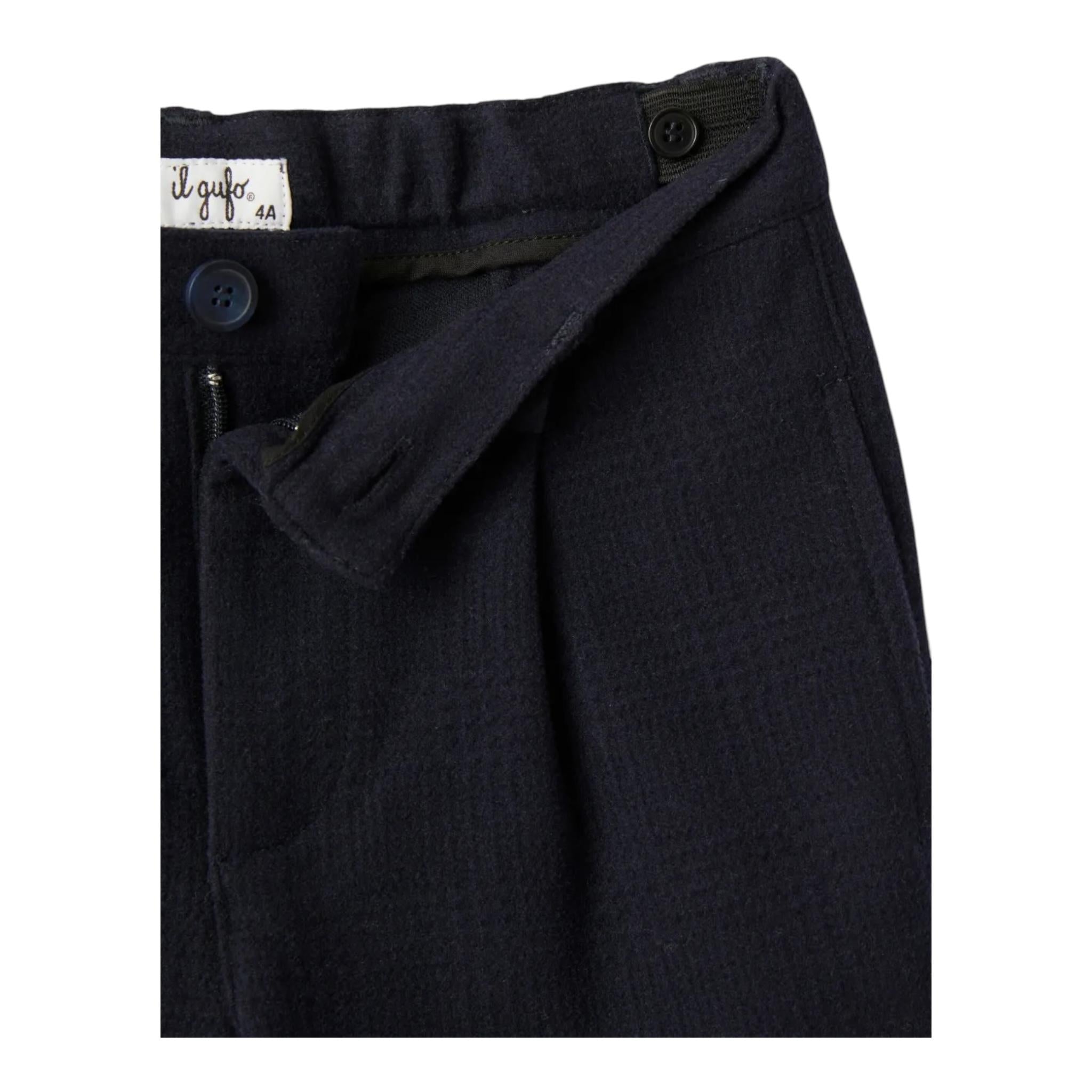IL GUFO pantalone tinta unita con elastico in vita Blu per Neonato A24PL030M5036 BLU IL GUFO