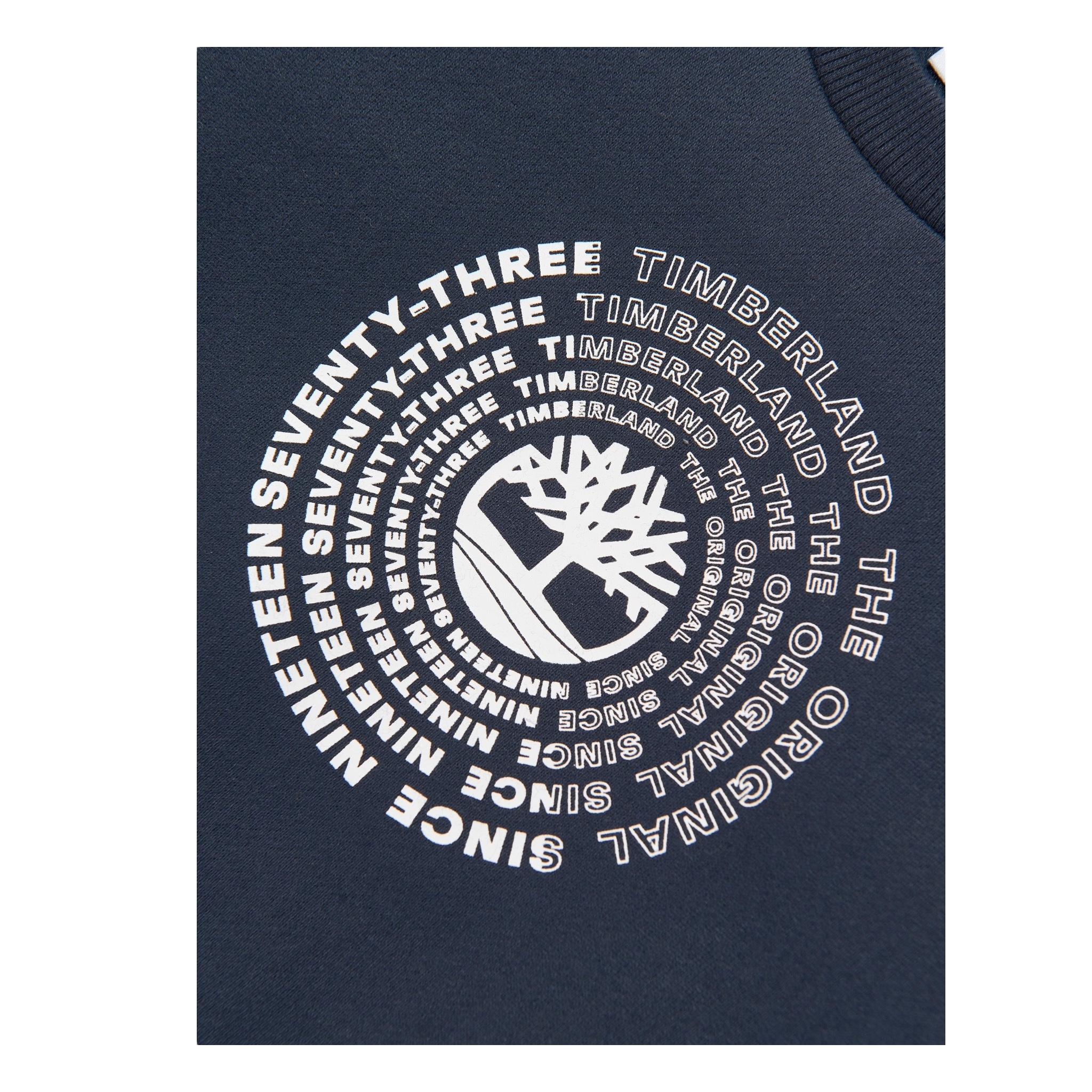 TIMBERLAND felpa chiusa girocollo tinta unita con logo Blu per Bambino T25U55 BLU TIMBERLAND