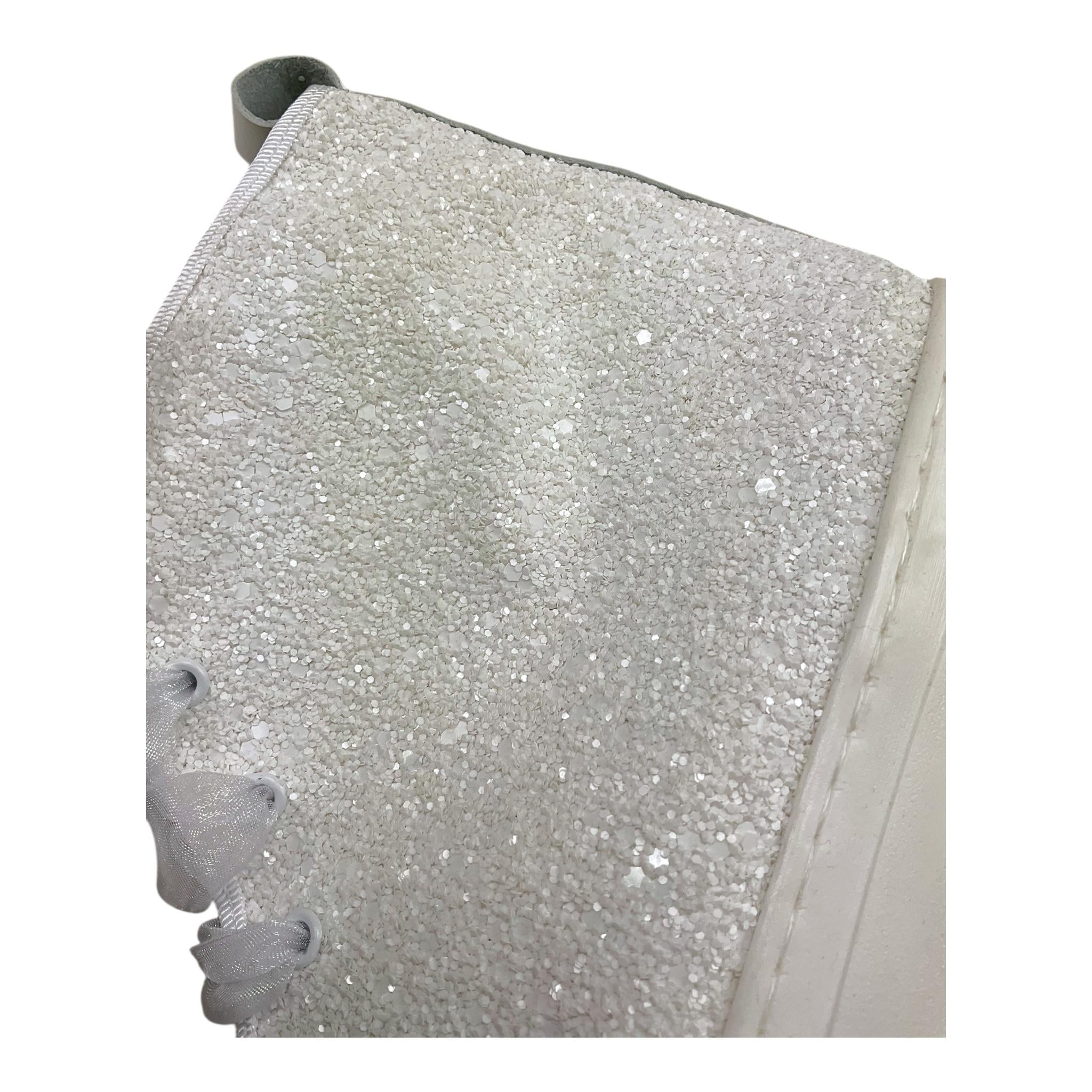 PANYNO sneakers tinta unita con lacci e brillantini Bianco per Bambina F3404 BIANCO PANYNO