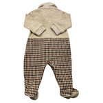 NANAN tutina manica lunga bicolore Beige per Neonato I24137BE BEIGE NANAN