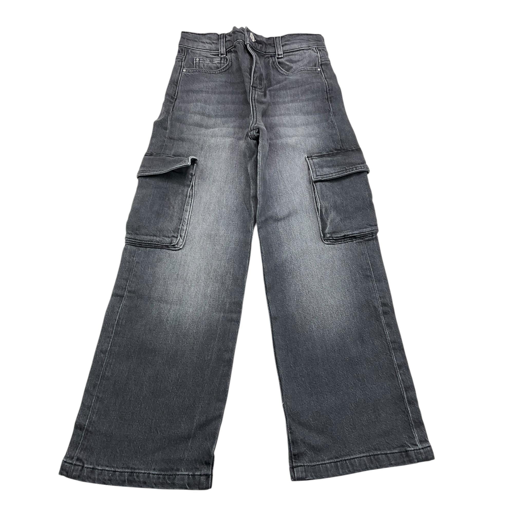 LIU JO jeans tinta unita modello palazzo Nero per Bambina GF4121XX NERO LIU JO