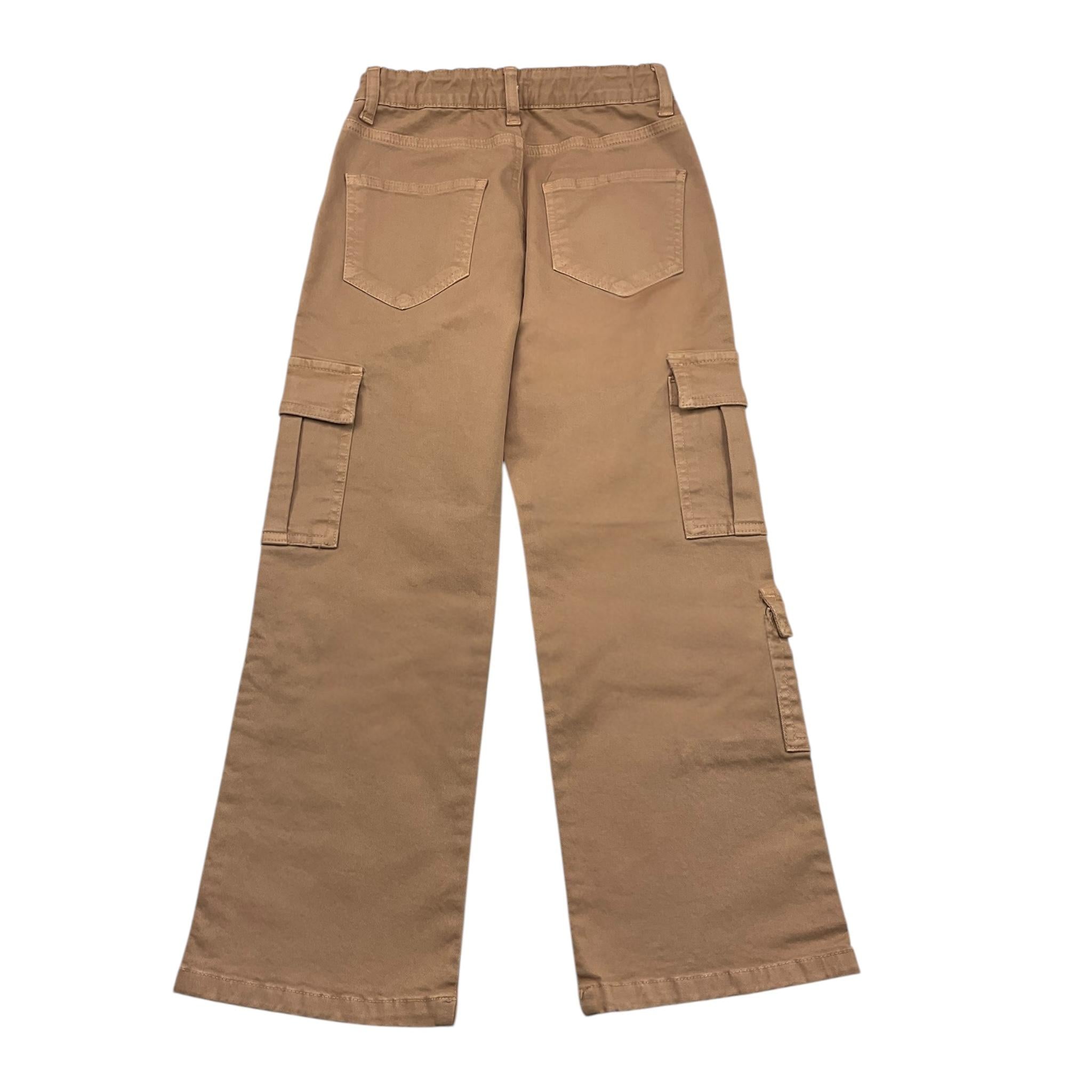LU LU BY MISS GRANT pantalone modello a palazzo tinta unita con elastico in vita Cammello per Bambina LL2994 CAMMELLO LU LU BY MISS GRANT