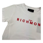 JOHN RICHMOND t-shirt girocollo tinta unita con stampa logo Bianco per Bambina RGA25135 BIANCO JOHN RICHMOND