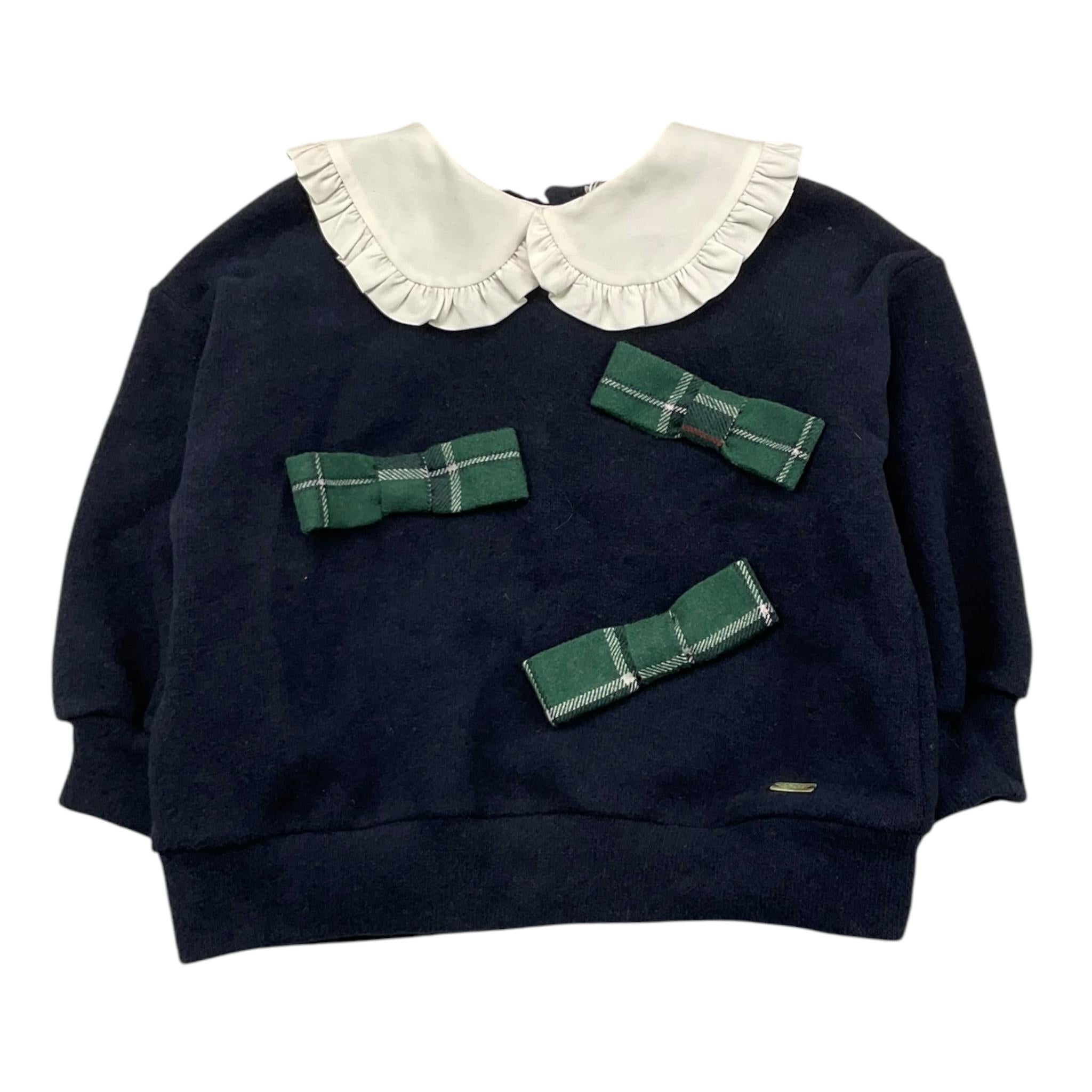 LE BEBE' felpa chiusa con colletto,tinta unita Blu per Neonata LBG6157 BLU LE BEBE'