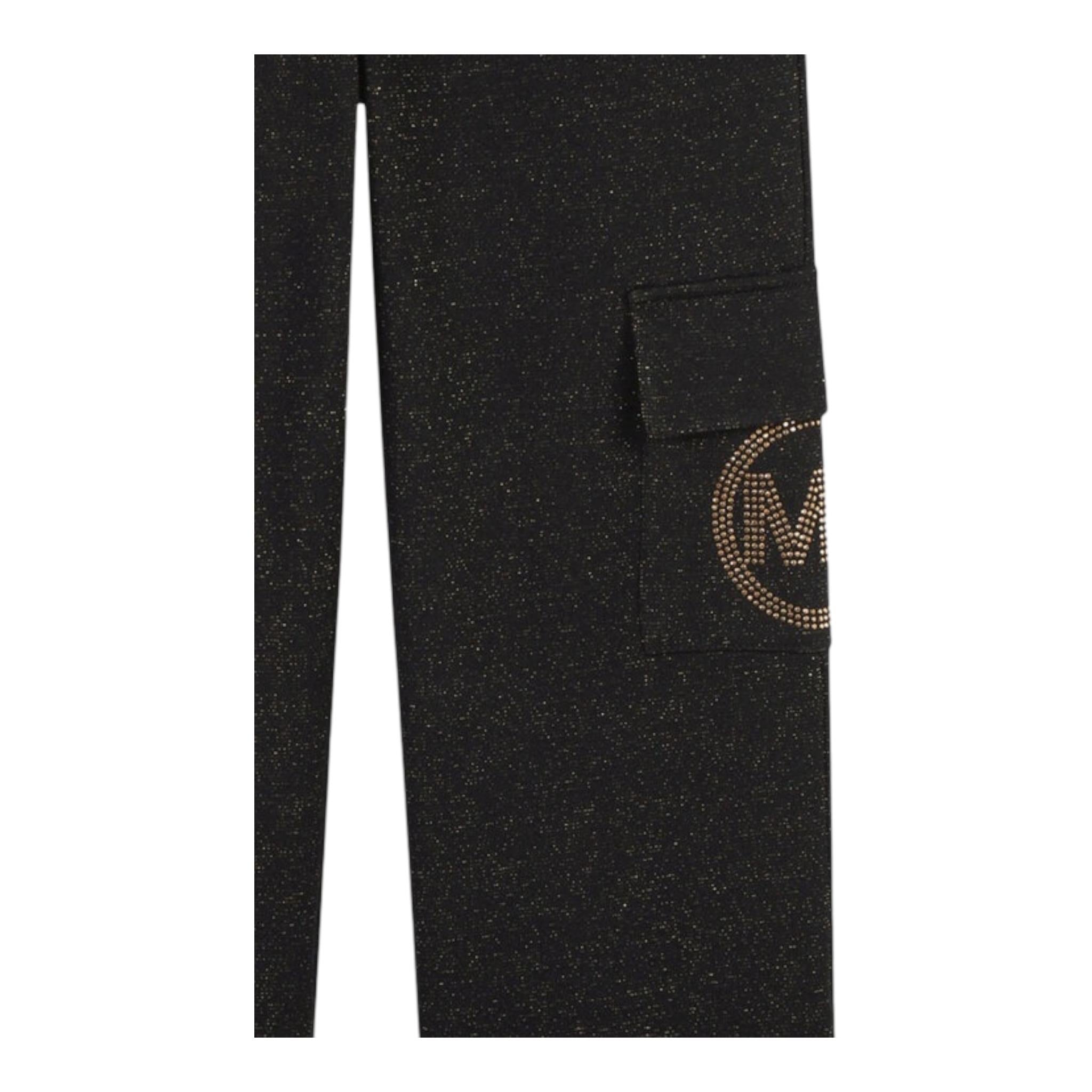 MICHAEL KORS pantalone tinta unita con elastico in vita Nero per Neonata R30183N NERO MICHAEL KORS
