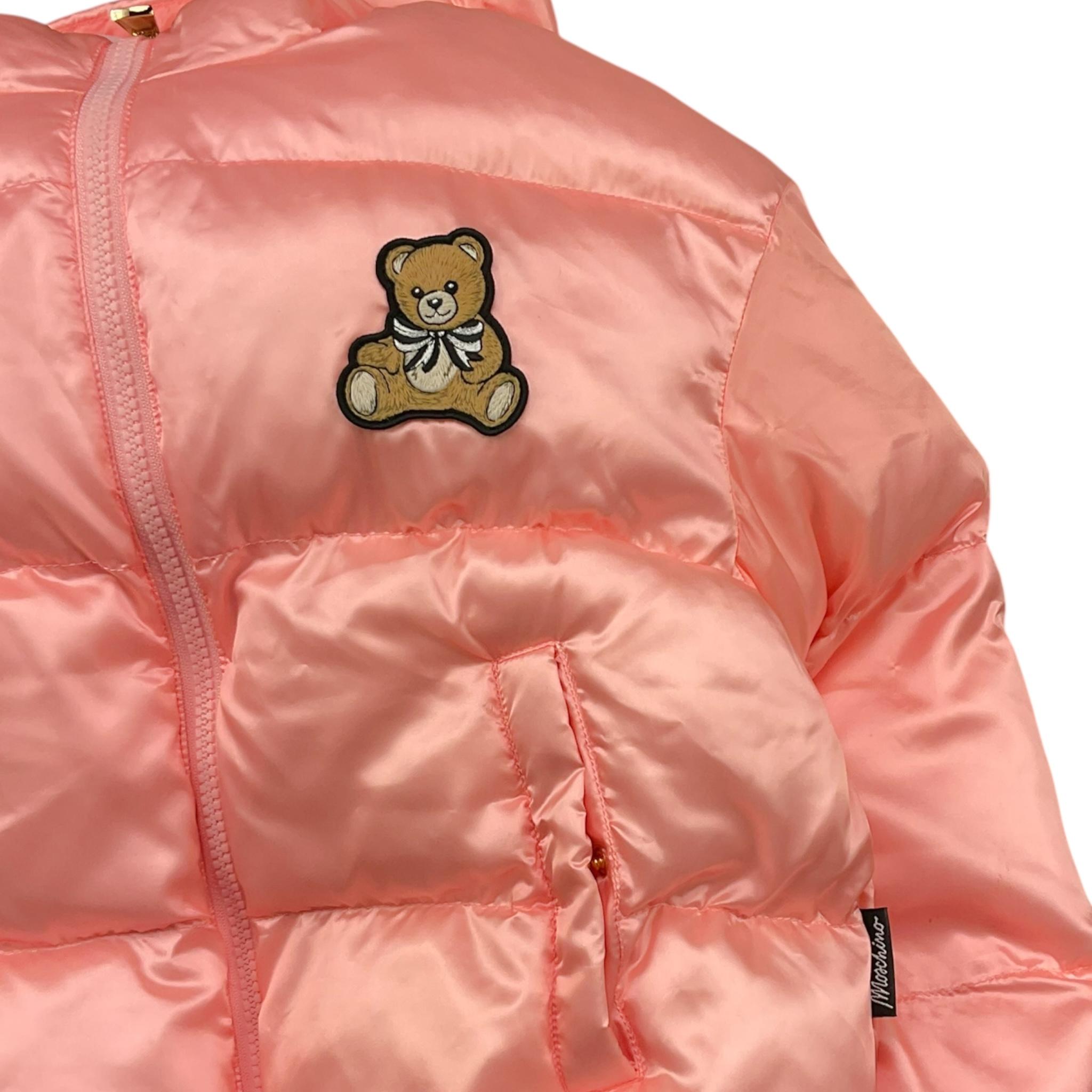 MOSCHINO giubbino tinta unita con zip e cappuccio Rosa per Bambina HDS053 ROSA MOSCHINO