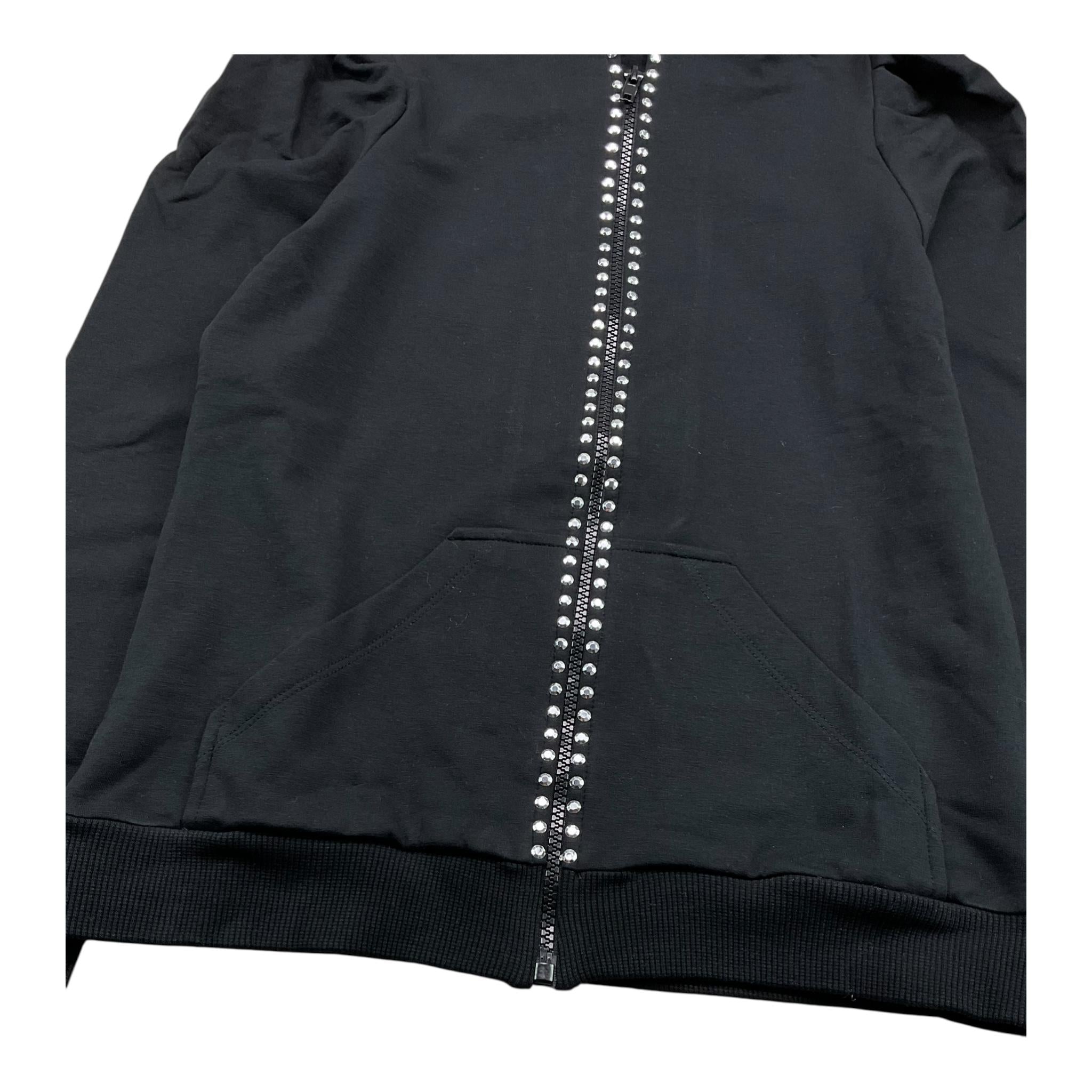 MONNALISA felpa con zip e cappucci tnta unita Nero per Bambina 196804RA NERO MONNALISA