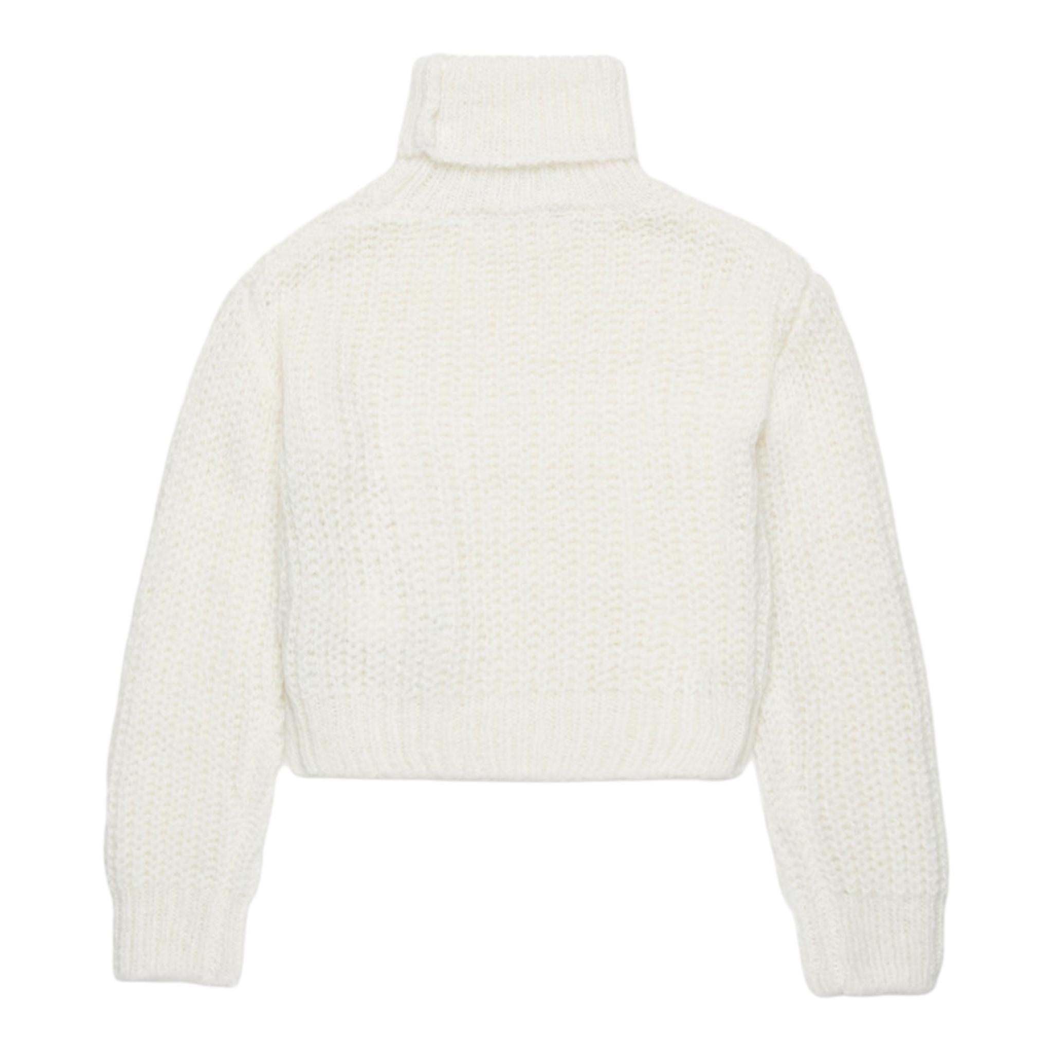 DSQUARED2 maglia collo alto tinta unita con logo Bianco per Bambina DQ2560 BIANCO DSQUARED2