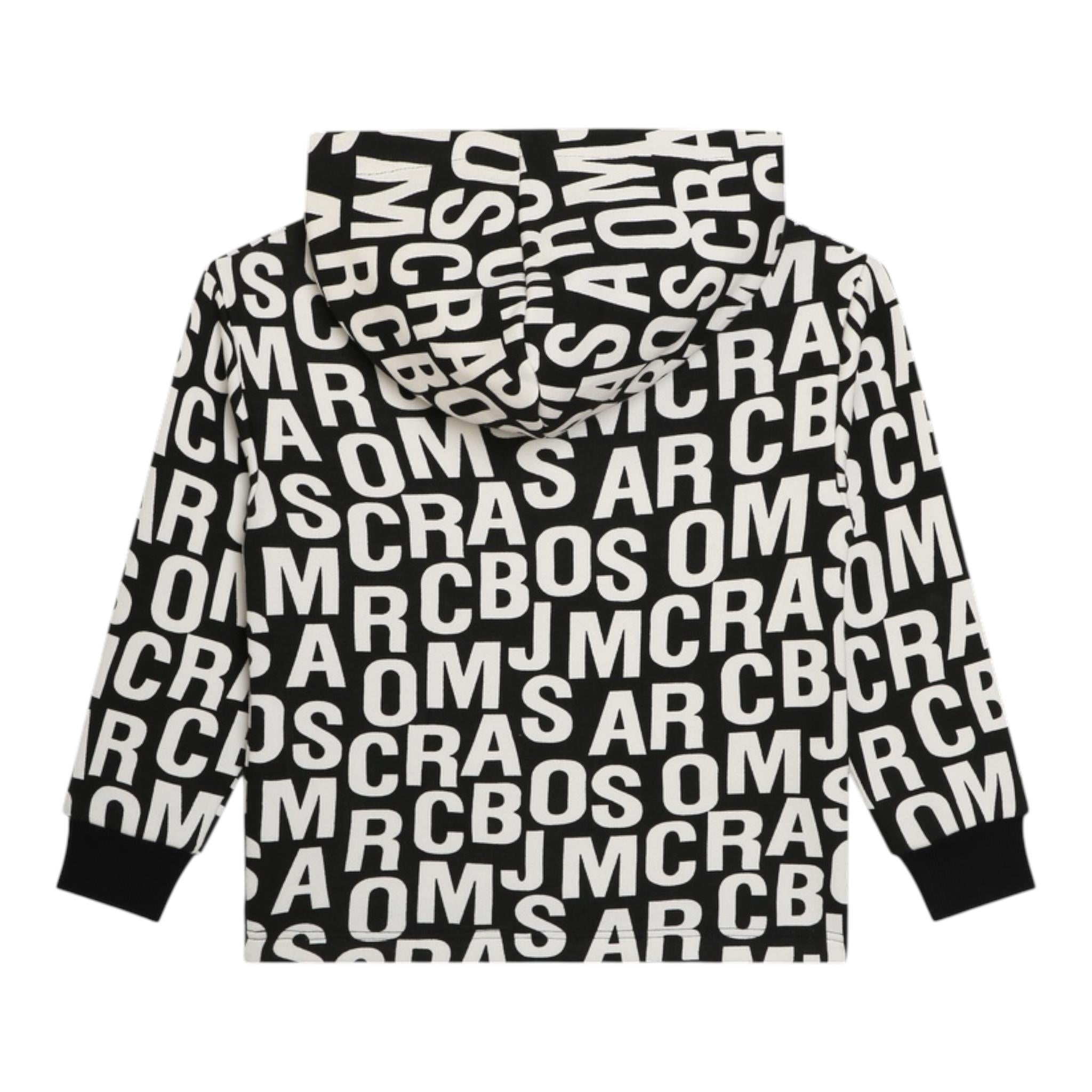 MARC JACOBS felpa biclore logata con cappuccio Bianco/nero per Bambino W60340 BIANCO/NERO MARC JACOBS