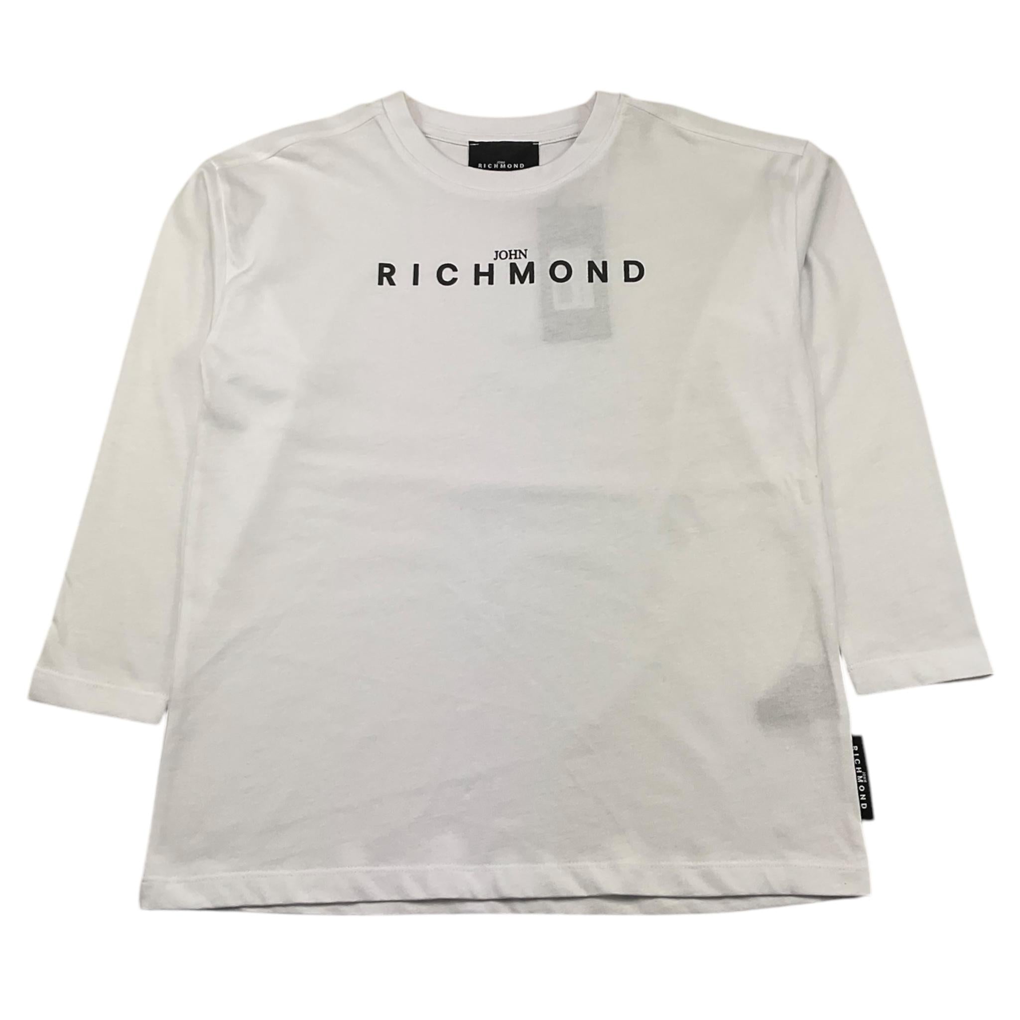 JOHN RICHMOND shirt girocollo tinta unita con stampa Bianco per Bambino RBA25016TS BIANCO JOHN RICHMOND