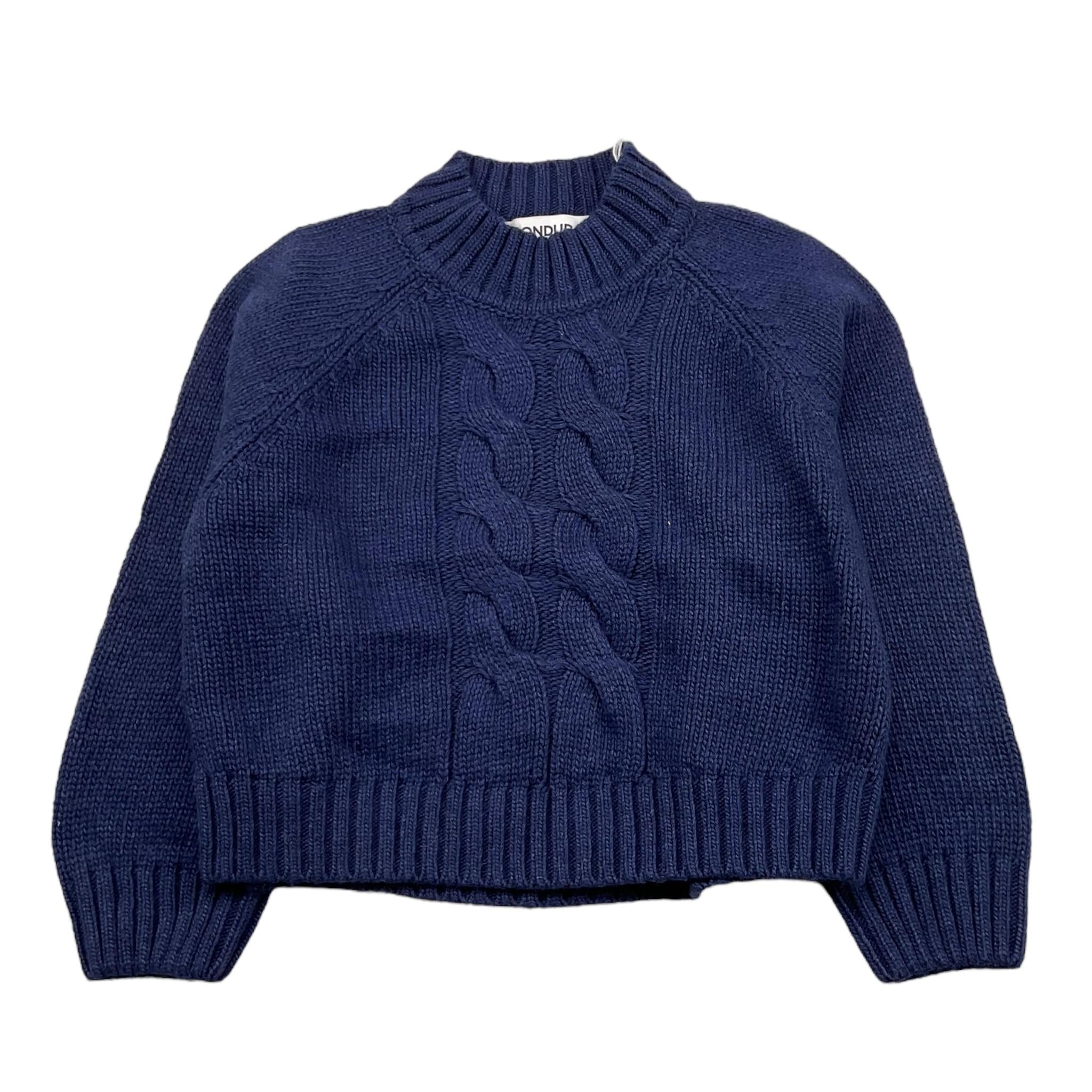 DONDUP maglia tinta unita mezzo collo Blu per Bambina DMMA001 BLU DONDUP